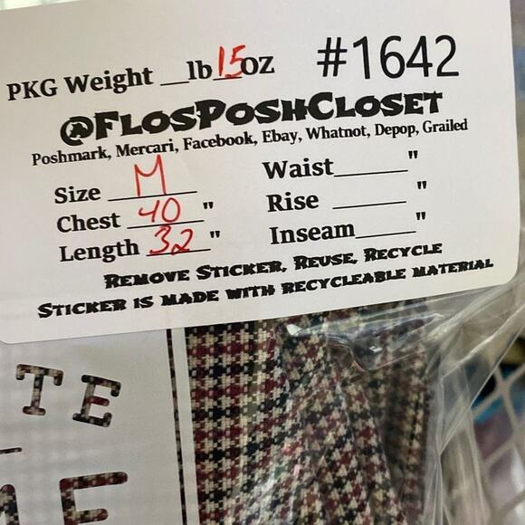 114. Zara Basic MIni Shift Dress Medium Houndstooth Ruffled 3/4 Sleeves Boho - Picture 9 of 9